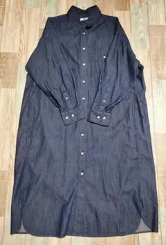 UNIQLO デニムシャツワンピース ブルー М