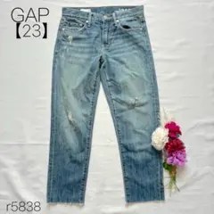 ギャップ　GAP カットオフデニムジーンズ　ダメージ加工　ローライズ　【23】