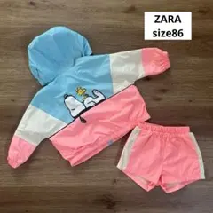 ZARA ベビー　86サイズ　ナイロンアウター　ボトムセットアップ　スヌーピー
