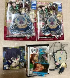 鬼滅の刃 嘴平伊之助　アクリルキーホルダー　ラバスト　シール　ウエハース