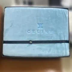 【新品】CELINE セリーヌ　アクリル毛布　シングル　水色