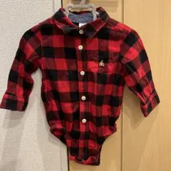 GAP チェック柄ロンパース 6-12ヶ月