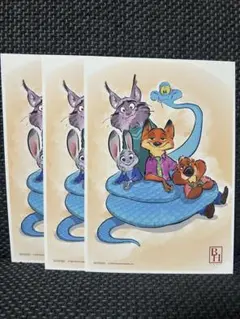 ズートピア2 映画入場特典 第6弾　プレミアムアートボード 3枚セット