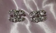 CCロゴピアス シルバー