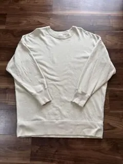 IÉNA クルーネックスウェット　無地　ベージュ　コットン