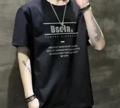 ブラック　五分丈 ヒップホップ XL　半袖 Ｔシャツ 【残り2点】オーバーサイズ