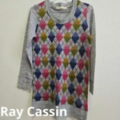 Ray Cassin アーガイル柄 長袖ニット フリーサイズ
