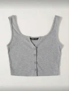 SHEIN EZwear ノッチネック ボタンフロント タンクトップ