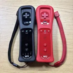 Wiiリモコンモーションプラス 2個セット【レッド・ブラック】