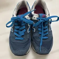 New Balance 574ネイビー/ブルー /ピンクスニーカー23.5㌢