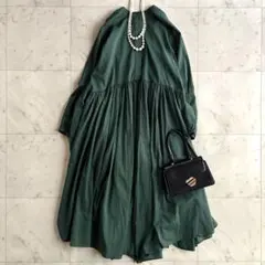 ビアズリー系列fripier 25SS シフォンデニムギャザーワンピース 1 緑 Amazon.co.jp: [BEARDSLEY] [ビアズリー] シフォンデニムギャザー