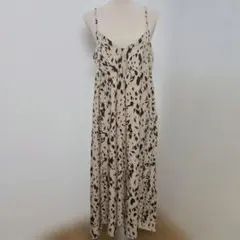 美品✨キャミワンピース ロング ダルメシアン アニマル柄 ベージュ
