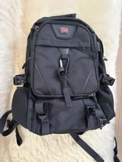 ブラックバックパック 耐水性ナイロン製