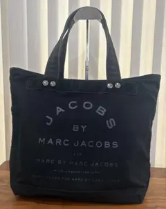 MARC JACOBS ブラック トートバッグキャンパス　マークジェイコブス匿名