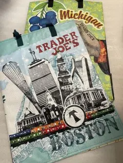 【新品：未使用】Trader Joe's エコバッグ ボストン ミシガン 2枚