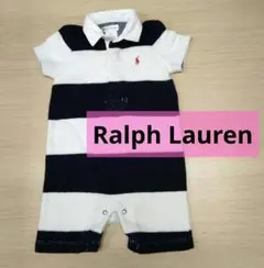 ラルフローレン ロンパース サイズ70 タオル地 半袖 キッズ ベビー ボーダー