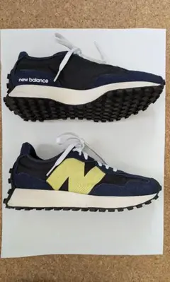 ニューバランス WS327CC　23.5cm　ネイビー✕イエロー