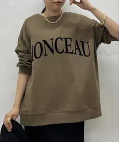 loungedress 2WAYロゴプルオーバー カーキ