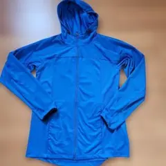 GU SPORTS フード付きパーカー S 青