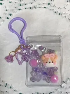 キャンディーバッグキーホルダー いぬ 紫系