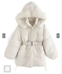 GRL 三上悠亜 ベルト付きファー中綿ダウンコート [kd47]