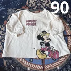 リトシー トラベルミッキーマウス アップリケトレーナー90