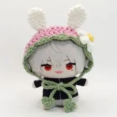 にじぱぺっと　うさ耳　いちご　ボンネット　ピンク③　ぬい帽子　ぬい服　にじぱぺ