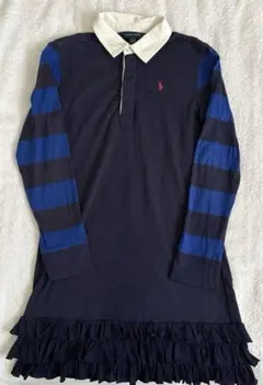 Ralph Lauren ネイビー ストライプ ポロワンピースサイズL150cm
