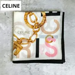 CELINE ハンカチ スカーフ チェーンモチーフ