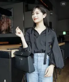 【laube blanc】Double tie Blouse