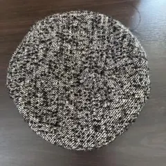 ツイード ベレー帽 ブラックとホワイト