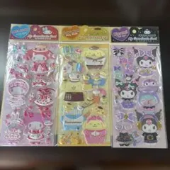 ♪サンリオ♪マイメロ＆クロミ&ポムポムプリン コーディネートシール3枚セット
