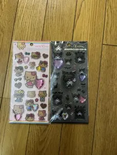 キラキララインストーンシール　日焼けキティ　クロミ　サンリオ