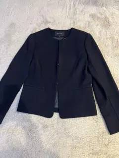 【美品】Ketty ケティ＊ノーカラージャケット ネイビー