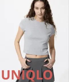 新品　UNIQLO ミニT グレー　春夏　M