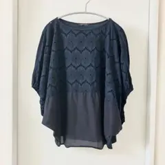 ジウ 慈雨 センソユニコ レース カットソー 40 切替プルオーバー 