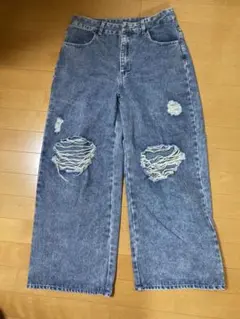 GRL ダメージデニムパンツ Lサイズ