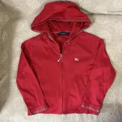 BURBERRY LONDON ジップアップパーカー レッド 110Aのサムネイル