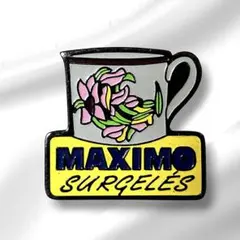 012 ヴィンテージ ピンズ ピンバッジ　MAXIMO 花柄　マグカップのサムネイル