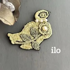 ⑩2ミナペルホネン ブローチアクセサリー 鳥 モチーフ ハンドメイド