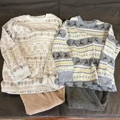 ユニクロ　パジャマ　セット子供　キッズ　女の子　もこもこ　140 150