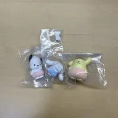サンリオ　かぼちゃパンツフィギュア　シナモン、ポチャッコ、ポムポムプリン