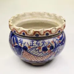 琉球壺屋焼 水指 赤絵 沖縄 茶道具 - メルカリ