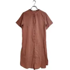 SHOO-LA-RUE ワンピース Lサイズ ブラウン 綿100% 前開き