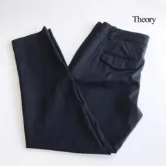 1016 Theory セオリー スラックス テーパードパンツ 黒 オフィス S