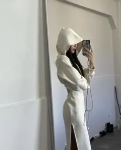 KISS THE CLUB スウェットワンピース ブラック 背中あき