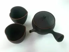 急須 湯呑み 3点セット 常滑焼 セラメッシュ ハート型