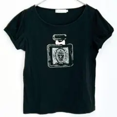 ◆クチュールブローチ　ビーズ　スパンコール　リボン　ロゴ　Tシャツ　フェミニンのサムネイル