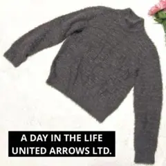 【アデイインザライフユナイテッドアローズ】美品✨ハイネック　モヘヤ　ラメ　568