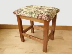 北海道手作り家具 ナラ材 スツール・玄関腰掛台（桃色） SH320 